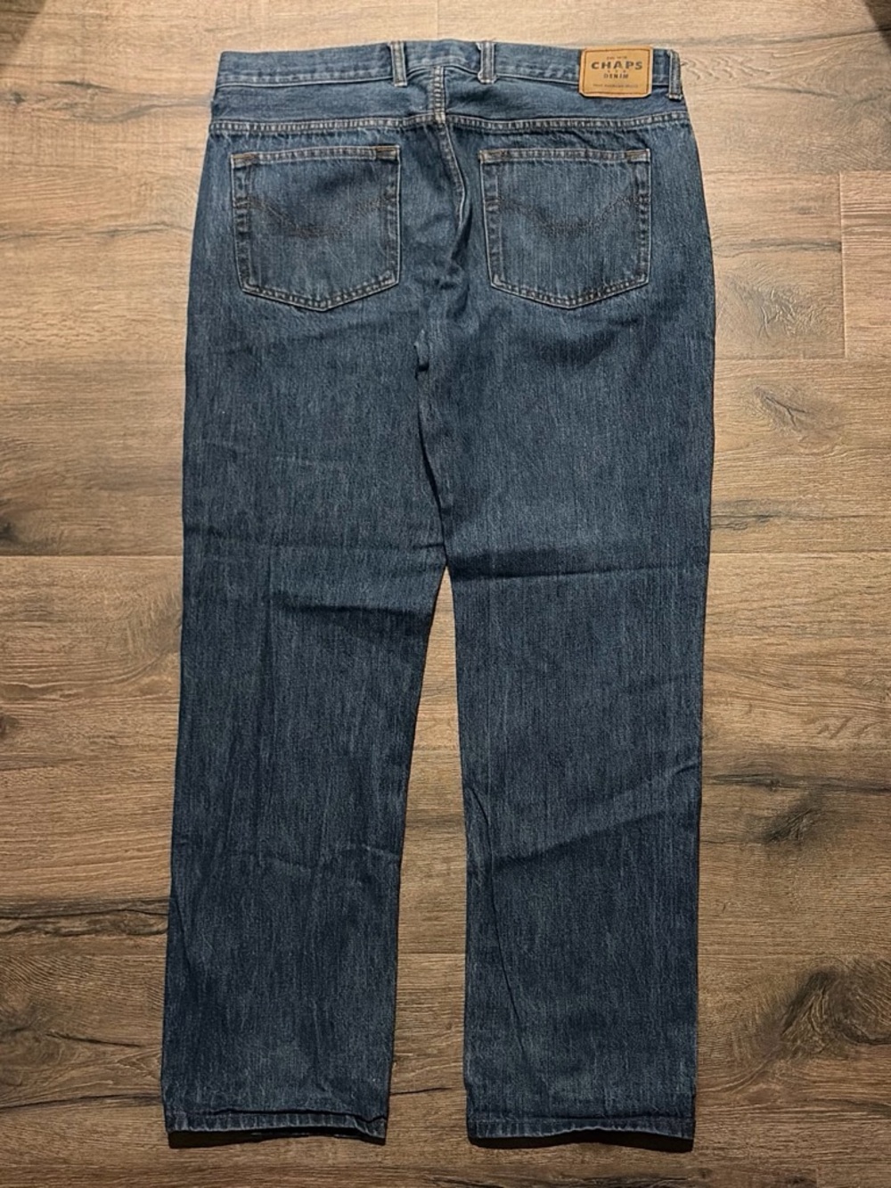 Vintage Chaps Denim Blue Jeans Straight Leg Cotton 36 x 32